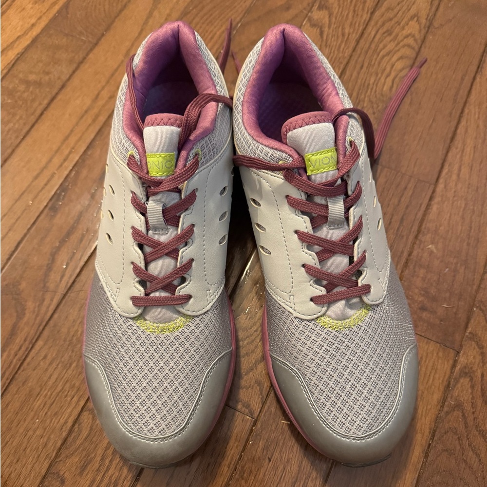 Vionic Women's Sneakers - White, Pink, and Yellow Accents